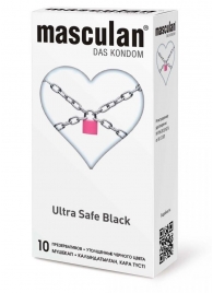 Ультрапрочные презервативы Masculan Ultra Safe Black - 10 шт. - Masculan - купить с доставкой в Новосибирске