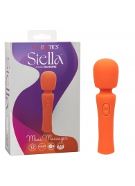 Оранжевый вибромассажер Stella Liquid Silicone Mini Massager - 14,5 см. - California Exotic Novelties