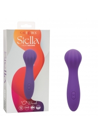 Фиолетовый вибромассажер Stella Liquid Silicone “O” Wand - 17,75 см. - California Exotic Novelties
