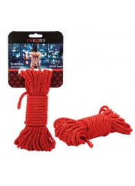 Красная мягкая веревка для бондажа BDSM Rope 32.75 - 10 м. - California Exotic Novelties - купить с доставкой в Новосибирске