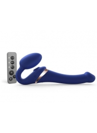 Синий безремневой страпон Multi Orgasm Size S с клиторальной стимуляцией - Strap-on-me - купить с доставкой в Новосибирске
