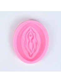 Розовая силиконовая форма в виде вульвы - Сима-Ленд - купить с доставкой в Новосибирске