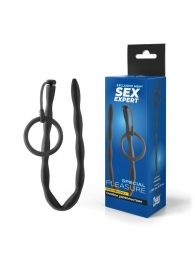 Черный стимулятор уретры Sex Expert - Bior toys - купить с доставкой #SOTBIT_REGIONS_UF_V_REGION_NAME#
