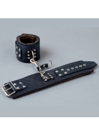 Широкие кожаные наручники на меху - Подиум - купить с доставкой в Новосибирске