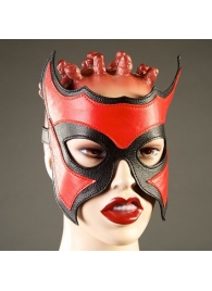 Кожаная маска-очки с красной вставкой - Подиум - купить с доставкой в Новосибирске