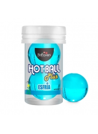 Лубрикант на масляной основе Hot Ball Plus с охлаждающим эффектом (2 шарика по 3 гр.) - HotFlowers - купить с доставкой в Новосибирске
