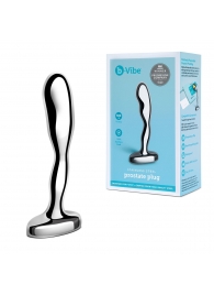 Стальной стимулятор простаты Stainless Steel Prostate Plug - 11,5 см. - b-Vibe - в Новосибирске купить с доставкой