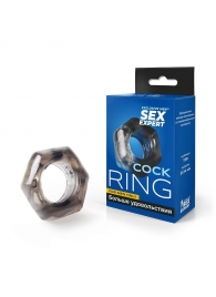 Дымчатое эрекционное кольцо в форме гайки - Sex Expert - в Новосибирске купить с доставкой