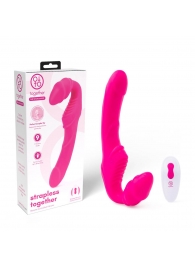 Розовый безремневой страпон на радиоуправлении Strapless Together - 22 см. - Together Toy - купить с доставкой в Новосибирске