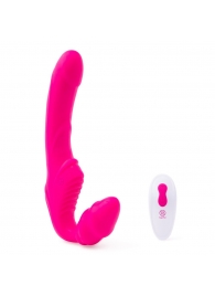 Розовый безремневой страпон на радиоуправлении Strapless Together - 22 см. - Together Toy - купить с доставкой в Новосибирске