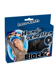 Черные меховые наручники Love Cuffs Black - Orion - купить с доставкой в Новосибирске