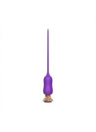 Фиолетовый тонкий стимулятор Nipple Vibrator - 23 см. - I-MOON - купить с доставкой в Новосибирске