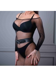 Черный кожаный пояс Sex Game - БДСМ Арсенал - купить с доставкой в Новосибирске
