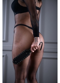 Кожаная шлепалка Sex Game с заклепками - 33 см. - БДСМ Арсенал - купить с доставкой в Новосибирске