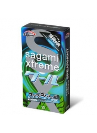 Презервативы Sagami Xtreme Mint с ароматом мяты - 10 шт. - Sagami - купить с доставкой в Новосибирске