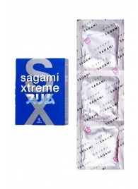 Розовые презервативы Sagami Xtreme FEEL FIT 3D - 3 шт. - Sagami - купить с доставкой в Новосибирске