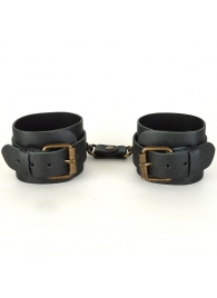 Черные кожаные наручники IDEAL - Sitabella - купить с доставкой в Новосибирске