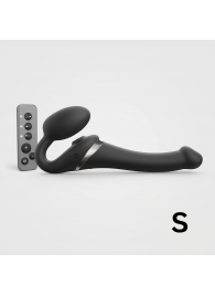 Черный безремневой страпон Multi Orgasm Size S с клиторальной стимуляцией - Strap-on-me - купить с доставкой в Новосибирске