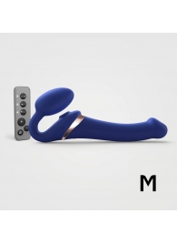 Синий безремневой страпон Multi Orgasm Size M с клиторальной стимуляцией - Strap-on-me - купить с доставкой в Новосибирске