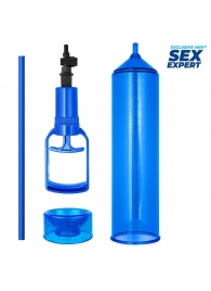 Синяя вакуумная помпа с уплотнительной насадкой - Sex Expert - #SOTBIT_REGIONS_UF_V_REGION_NAME# купить с доставкой