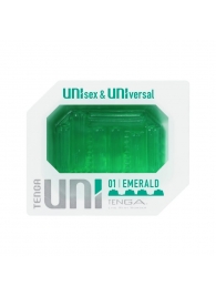 Зеленый мастурбатор-стимулятор Tenga Uni Emerald - Tenga - в Новосибирске купить с доставкой