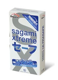 Презервативы Sagami Xtreme Ultrasafe с двойным количеством смазки - 10 шт. - Sagami - купить с доставкой в Новосибирске