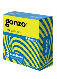 Классические презервативы с обильной смазкой Ganzo Classic - 3 шт. - Ganzo - купить с доставкой в Новосибирске