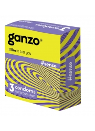 Тонкие презервативы для большей чувствительности Ganzo Sence - 3 шт. - Ganzo - купить с доставкой в Новосибирске