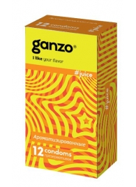 Ароматизированные презервативы Ganzo Juice - 12 шт. - Ganzo - купить с доставкой в Новосибирске