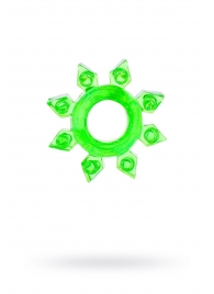 Зеленое эрекционное кольцо-звезда - Toyfa Basic - в Новосибирске купить с доставкой