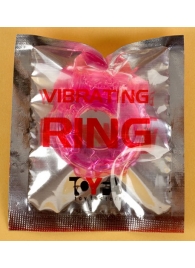 Толстое розовое эрекционное кольцо с вибратором - Toyfa Basic - в Новосибирске купить с доставкой