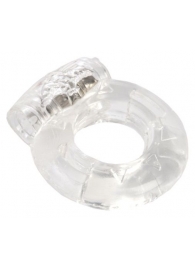 Толстое прозрачное эрекционное кольцо с вибратором - Toyfa Basic - в Новосибирске купить с доставкой