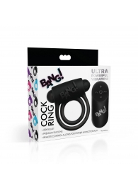 Черное эрекционное виброкольцо 28X Remote Control Vibrating Cock Ring   Bullet - XR Brands - в Новосибирске купить с доставкой