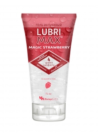 Интимный гель-смазка на водной основе Lubrimax Magic Strawberry - 75 мл. - ИнтелБИО - купить с доставкой в Новосибирске