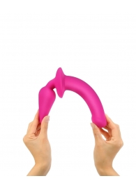 Ярко-розовый двусторонний фаллоимитатор Switch Plug-In Semi-Realistic Size L - Strap-on-me купить с доставкой в интернет-магазине Orgasmix в Новосибирске Ярко-розовый двусторонний фаллоимитатор Switch Plug-In Semi-Realistic Size L - Strap-on-me