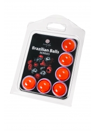 Набор из 6 шариков с массажным маслом Brazilian Balls с ароматом ягод - Secret Play - купить с доставкой в Новосибирске