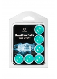 Набор из 6 шариков с массажным маслом Brazilian Balls с охлаждающим эффектом - Secret Play - купить с доставкой в Новосибирске