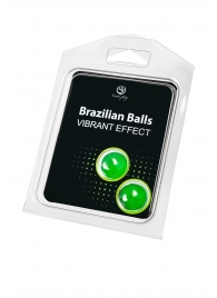 Набор из 2 шариков с массажным маслом Brazilian Balls с эффектом вибрации - Secret Play - купить с доставкой в Новосибирске