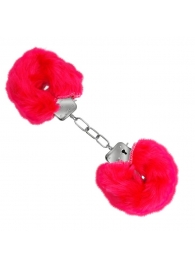 Красные меховые наручники Love с ключиками - Baile - купить с доставкой в Новосибирске