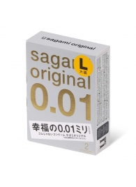 Презервативы Sagami Original 0.01 L-size увеличенного размера - 2 шт. - Sagami - купить с доставкой в Новосибирске