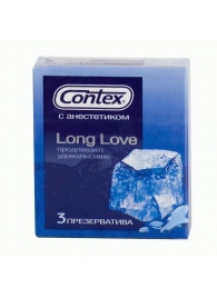 Презервативы с продлевающей смазкой Contex Long Love - 3 шт. - Contex - купить с доставкой в Новосибирске