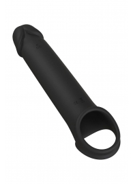 Черная насадка-удлинитель с вибрацией Vibrating Extender With Remote - Dream Toys - в Новосибирске купить с доставкой
