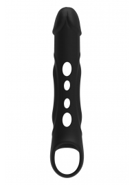 Черная насадка-удлинитель Vibrating Extender With Remote с вибрацией - Dream Toys - в Новосибирске купить с доставкой