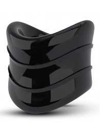 Черное эрекционное кольцо на мошонку Beef Ball Stretcher Snug X Long - Blush Novelties - в Новосибирске купить с доставкой