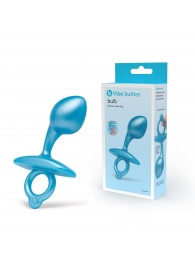 Голубая анальная пробка для массажа простаты Bulb Silicone Prostate Plug - 10,7 см. - b-Vibe - в Новосибирске купить с доставкой