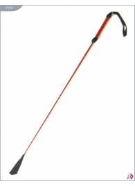 Длинный плетеный стек с красной лаковой ручкой - 85 см. - Подиум - купить с доставкой в Новосибирске