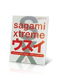 Ультратонкий презерватив Sagami Xtreme SUPERTHIN - 1 шт. - Sagami - купить с доставкой в Новосибирске