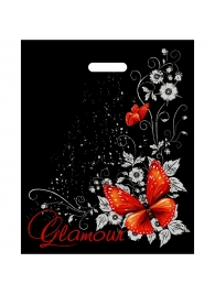 Черный пакет Glamour с вырубной ручкой (38х47 см) - Сима-Ленд - купить с доставкой в Новосибирске