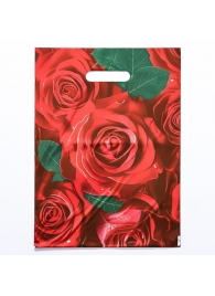 Пакет с цветочным принтом и вырубной ручкой (30х40 см) - Сима-Ленд - купить с доставкой в Новосибирске