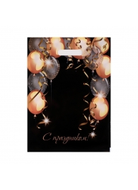 Пакет с вырубной ручкой и принтом в виде шариков (30х40 см) - Сима-Ленд - купить с доставкой в Новосибирске